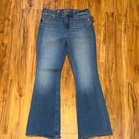 J. Crew Denim - J Crew womens 30 10 skinny Flare Jeans Blue stretch mid high rise whisker